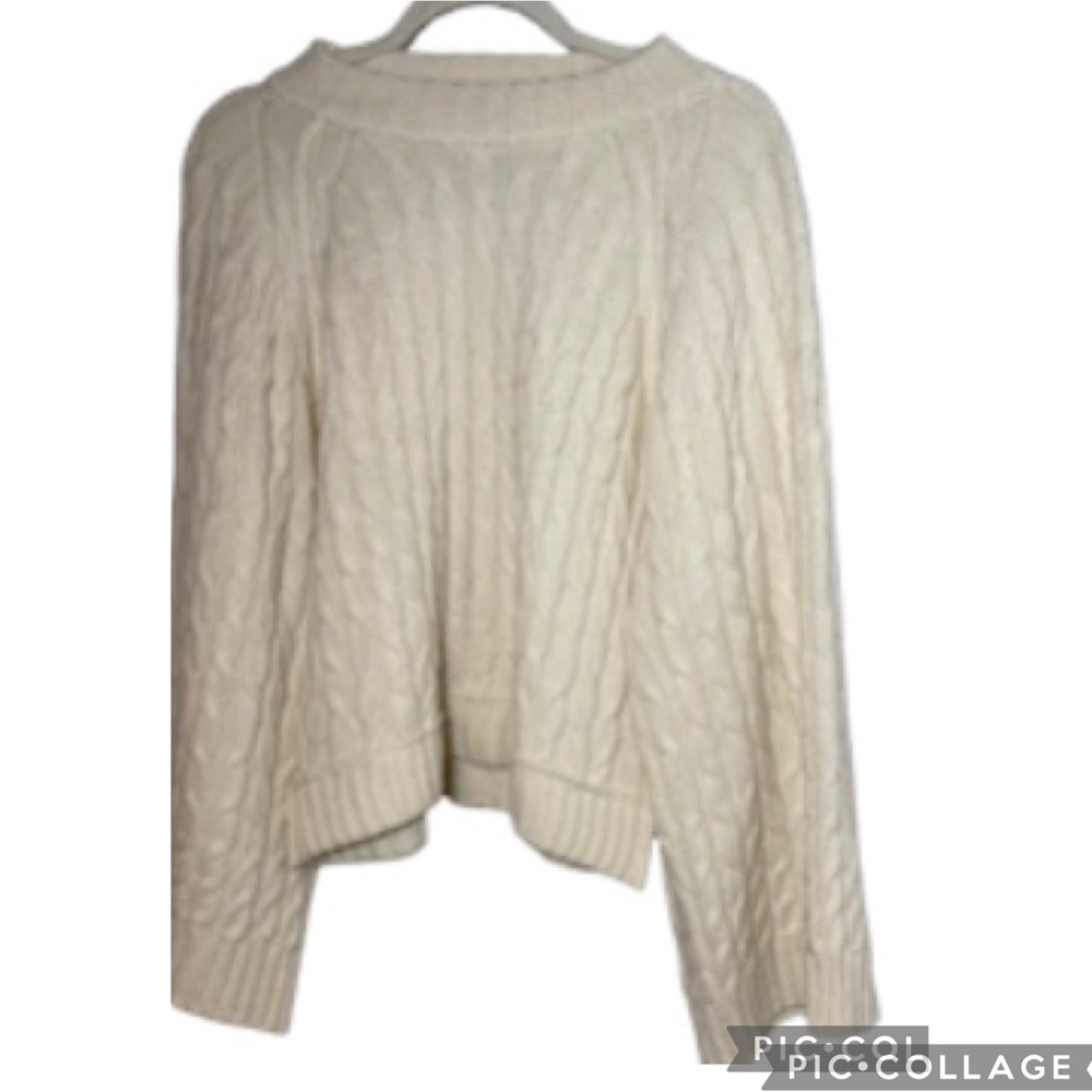 Favlux Fashion Size Small Creamy White Cable Knit Sweater - Picture 3 of 6